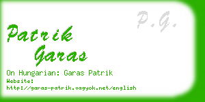 patrik garas business card